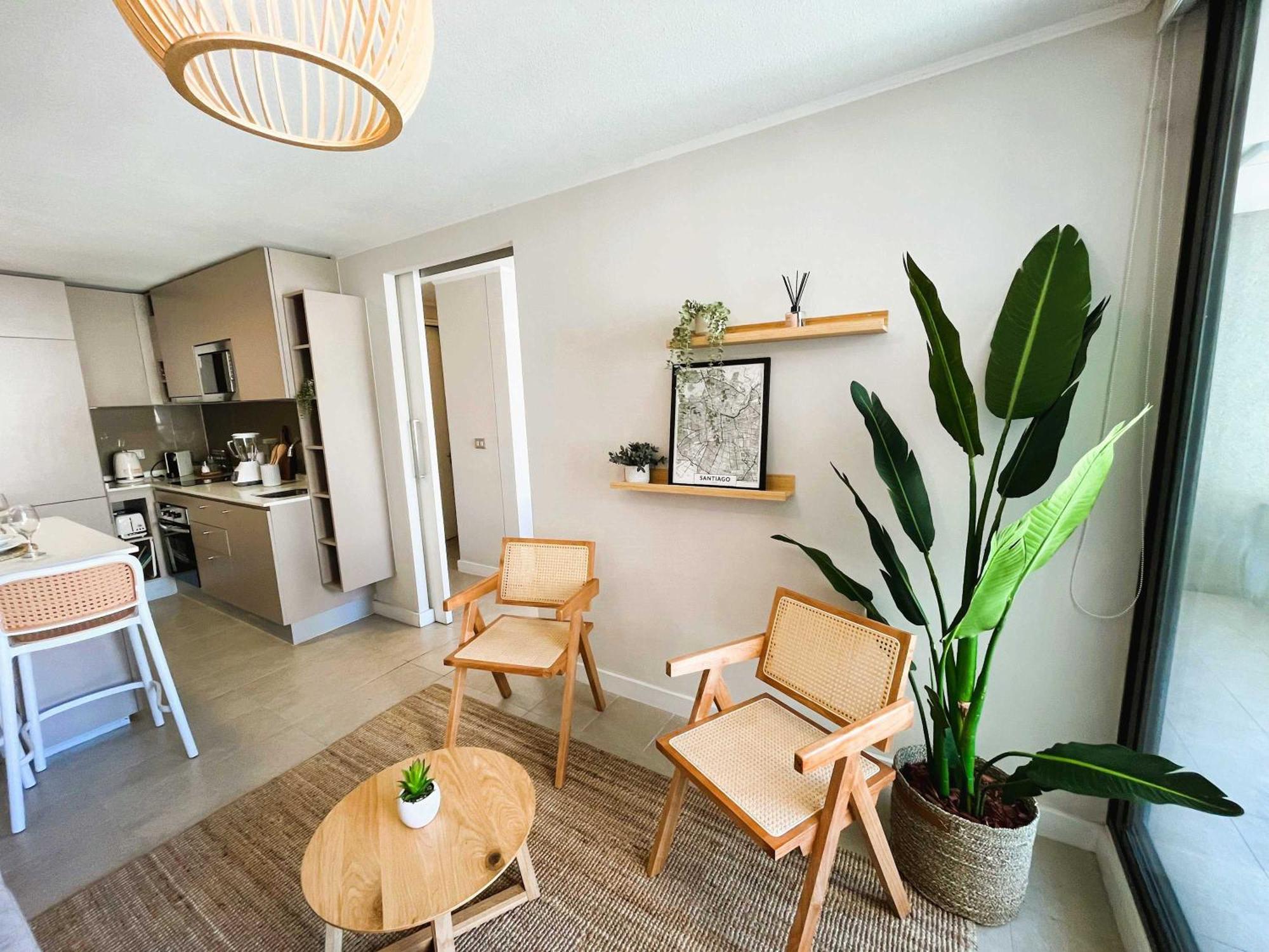 Apartamento Hom I Amplio Depto 1d1b Cerca Al Mertro Plazaegana Santiago de Chile
